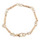 9ct Yellow and White Gold Fancy Bracelet 7"