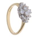 18ct Yellow Gold 0.60ct Brilliant Cut Diamond Cluster Ring