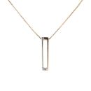 9ct Yellow And White Gold 0.02ct Diamond Pendant And Chain 18"