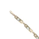 9ct Yellow Gold Aquamarine Rennie Mac Bracelet 7"