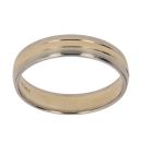 9ct Yellow and White Gold 4.9mm Wedding Band
