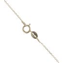 18ct Yellow Gold 0.10ct Diamond and Aquamarine Pendant and Chain 18"