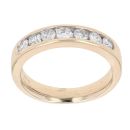 9ct Yellow Gold 0.50ct Brilliant Cut Diamond Half Eternity Ring