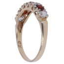 9ct Yellow Gold Garnet and Cubic Zirconia Ring