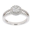 9ct White Gold 0.50ct Diamond Cluster Ring