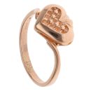 14ct Rose Gold Heart Patterned Fancy Ring