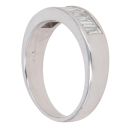 18ct White Gold 0.80ct Baguette Cut Diamond Half Eternity Ring