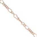 9ct Rose Gold Plain Figaro Chain 18"