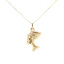 9ct Yellow Gold Nefertiti Pendant And Chain 18"