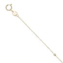 9ct Yellow Gold Spheres with Horseshoe and Lucky Horn Charm Bracelet 7.5"