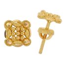 22ct Yellow Gold Granulation Stud Earrings