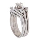 9ct White Gold 0.25ct Brilliant Cut Diamond Fancy Ring