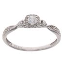 9ct White Gold 0.33ct Brilliant Cut Diamond Cluster Ring