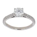 Platinum 1.32ct Brilliant Cut Lab Grown Diamond Solitaire Ring