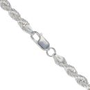 Silver Hollow Rope Chain 18"