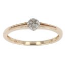 9ct Yellow Gold 0.08ct Diamond Cluster Ring by Anya Belle