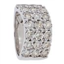 9ct White Gold 1.75ct Diamond Three Row Ring