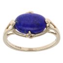 9ct Yellow Gold Lapis Lazuli Solitaire Ring