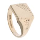9ct Yellow Gold Patterned Signet Ring