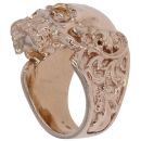 9ct Yellow Gold Fancy Skull Ring