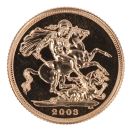 2003 Elizabeth II Fourth Portrait UK Full Sovereign Coin
