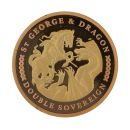 2022 St George and the Dragon Bi-Metallic Ascension Island Double Sovereign Coin Boxed
