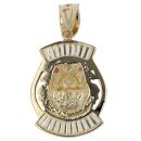 14ct Yellow Gold Cubic Zirconia Lion Pendant