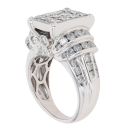 18ct White Gold 3.00ct Diamond Cluster Ring