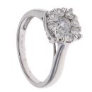18ct White Gold 0.75ct Brilliant Cut Diamond Cluster Ring