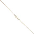 9ct Yellow Gold 0.10ct Brilliant Cut Diamond Bar Pendant and Box Chain 20"