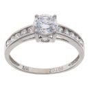 9ct White Gold Cubic Zirconia Single Stone Ring