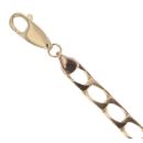 9ct Yellow Gold Square Curb Bracelet 8.5"