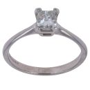 18ct White Gold 0.74ct Princess Cut Diamond Solitaire Ring