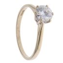 9ct Yellow Gold Moissanite Single Stone Ring