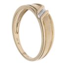 9ct Yellow Gold 0.05ct Diamond Trilogy Signet Ring