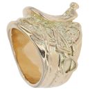 9ct Yellow Gold Patterned Saddle Ring