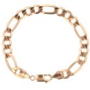 9ct Yellow Gold Figaro Bracelet 8"