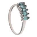 9ct White Gold Green Sapphire Eternity Ring