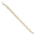 9ct Yellow Gold Cubic Zirconia Belcher Bracelet 6.5"