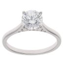 9ct White Gold 1.65ct Brilliant Cut Lab Grown Diamond Solitaire Ring