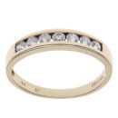9ct Yellow Gold Cubic Zirocnia Half Eternity Ring