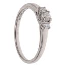 18ct White Gold 0.30ct Brilliant Cut Diamond Trilogy Ring