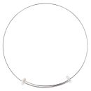 Silver Child's Teddy Bear Expanding Bangle By Icesia