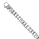 9ct White Gold Fancy Bracelet 6.5"