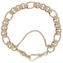 9ct Yellow Gold Patterned Rollerball Bracelet 8.5"
