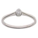 9ct White Gold 0.15ct Brilliant Cut Diamond Solitaire Ring