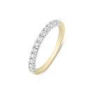 9ct Yellow Gold 0.25ct Natural Diamond Microset Eternity Ring