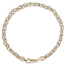 9ct Yellow and White Gold Fancy Bracelet 7"