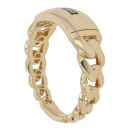 14ct Yellow Gold Monaco Classic Plain Vertical Link Signet Ring