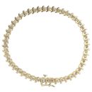 9ct Yellow Gold 1.00ct Brilliant Cut Diamond Scrolling Bar Bracelet 7"